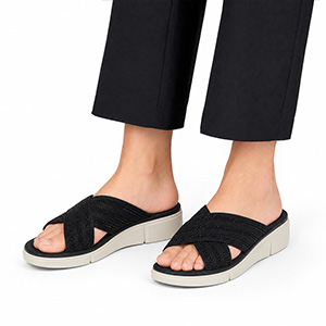 LEE COOPER BLACK SANDALS FOR WOM...