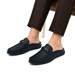BLACK CASUAL MOCCASIN SHOE FOR M...