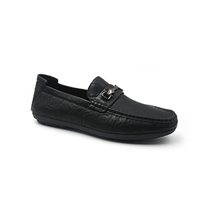 BLACK CASUAL MOCCASIN SHOE FOR M...
