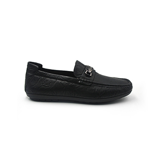BLACK CASUAL MOCCASIN SHOE FOR M...