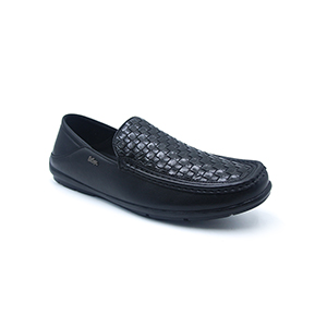 BLACK CASUAL MOCCASIN SHOE FOR M...