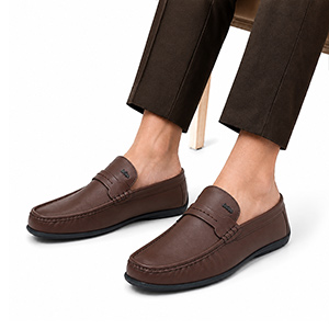 BROWN CASUAL MOCCASIN SHOE FOR M...