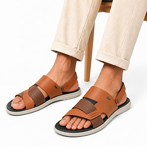 BROWN COMFORT SANDALS FOR MEN 86...